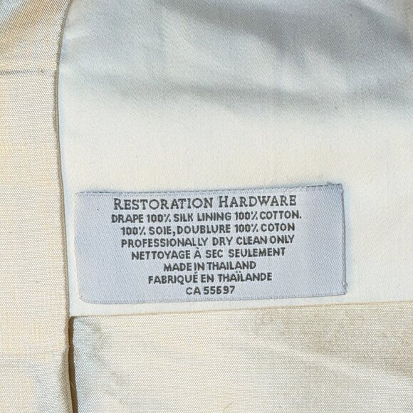 RESTORATION HARDWARE Double Pinch Pleat Thai Silk Curtain - Picture 4 of 9